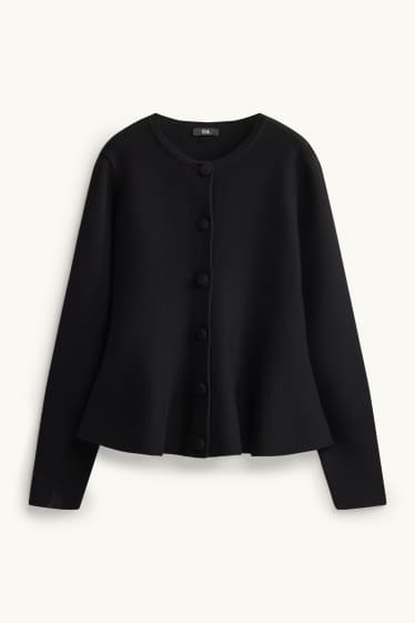 Femei - Cardigan tricotat - negru