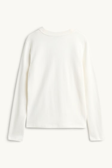 Dona - Samarreta de màniga llarga - regular fit - blanc