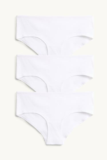 Donna - Confezione da 3 - coulotte - bianco