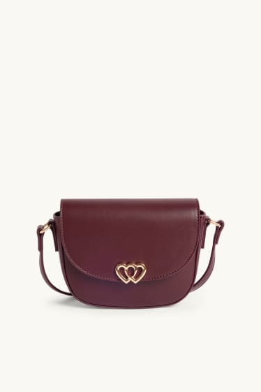 Children Girls - Crossbody bag - faux leather - bordeaux