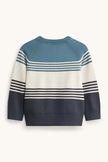 Kinderen: jongens - Trui - gestreept - blauw / wit
