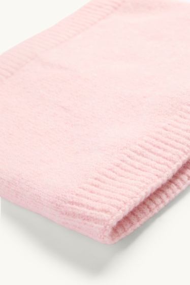 Nena - Bufanda tubular de punt - rosa pastel