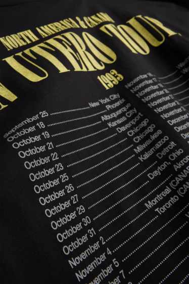 Men - T-shirt - oversized - Nirvana - black / gold