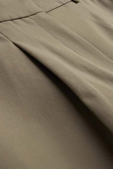 Femmes - Pantalon en toile - high waist - wide leg - kaki