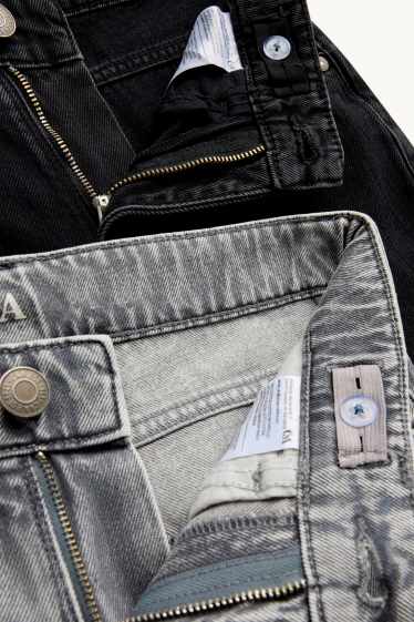 Copii - Băieți - Multipack 2 perechi - relaxed jeans - gri / negru