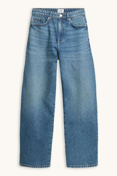 Dona - Barrel jeans - mid waist - texà blau