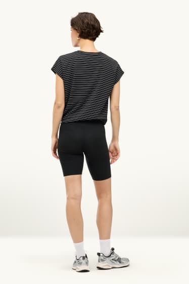 Donna - Confezione da 2 - shorts stile ciclista - nero