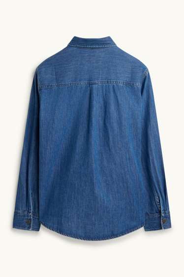 Hommes - Chemise en jean - regular fit - col kent - jean bleu