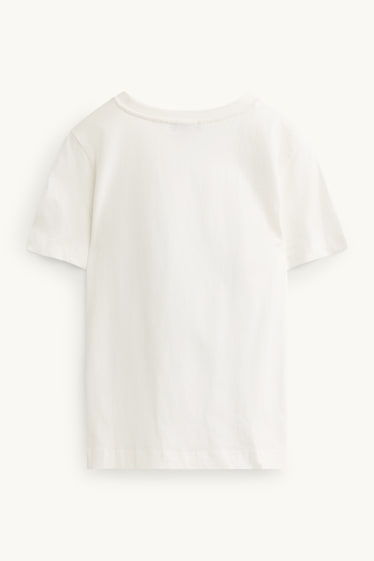 Dames - T-shirt - crème wit