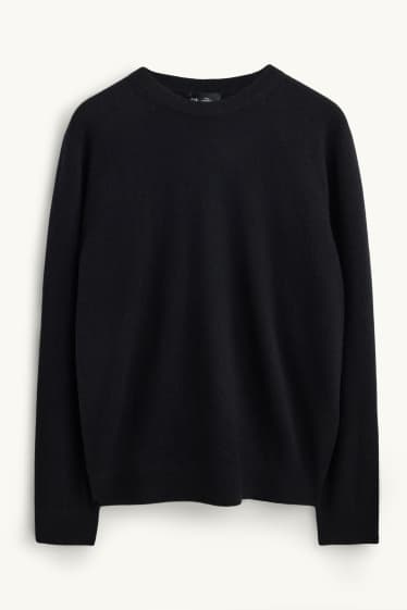 Herren - Kaschmir-Pullover - schwarz