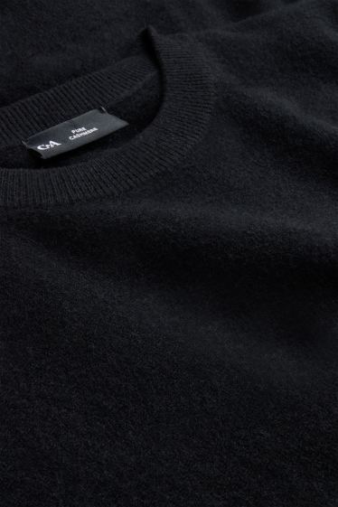 Herren - Kaschmir-Pullover - schwarz
