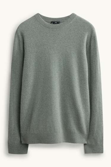 Herren - Kaschmir-Pullover - grün