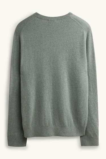Herren - Kaschmir-Pullover - grün