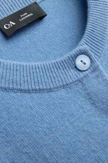 Femmes - Gilet de maille en cachemire - bleu