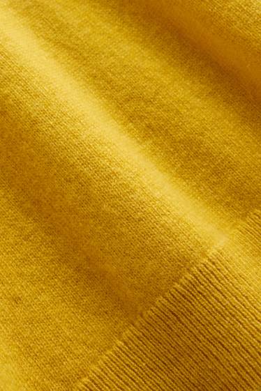 Femmes - Pull en cachemire - jaune moutarde