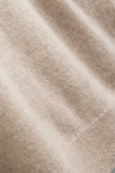 Femmes - Pull en cachemire - beige chiné