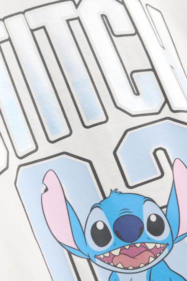 Nena - Lilo & Stitch - samarreta de mànigues curtes - oversized - blanc / blau clar