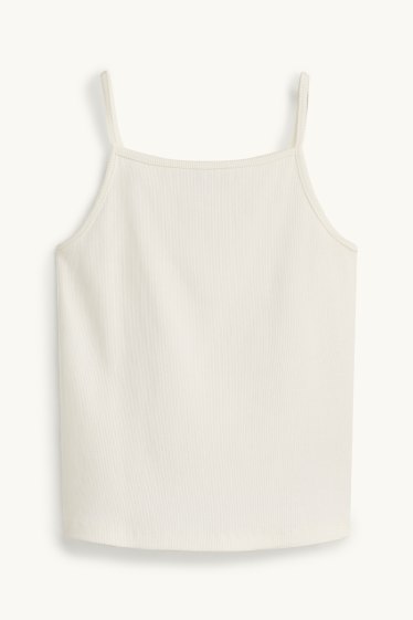Kinder Mädchen - Set - Kurzarmshirt und Top - 2 teilig - schwarz / weiß