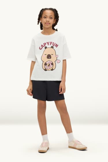 Bambine - Shorts di felpa - nero