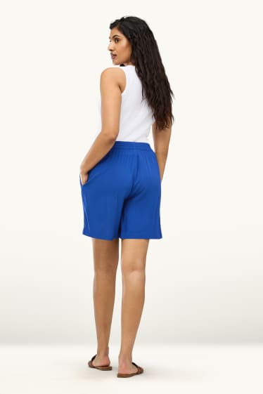 Damen - Shorts - High Waist - blau