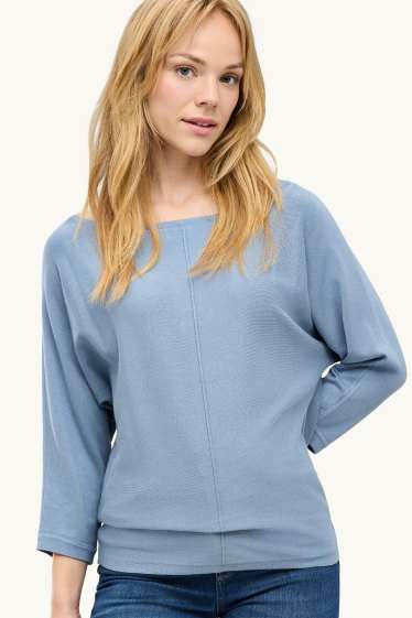 Femmes - Pull en maille fine - bleu clair