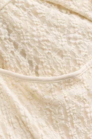Donna - Vestito - bianco crema