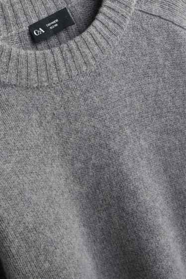 Femmes - Pull avec teneur en cachemire - laine mélangée - gris chiné