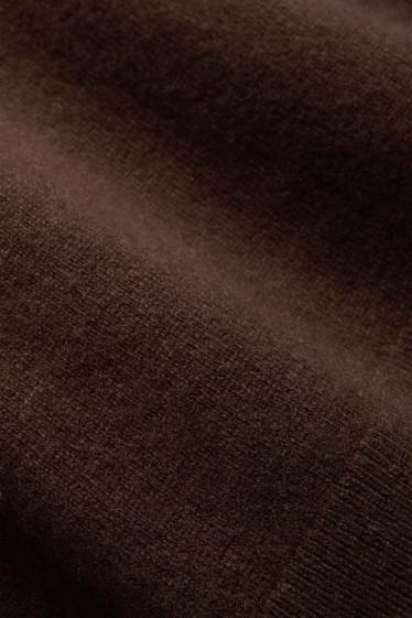 Femmes - Pull en cachemire - marron foncé