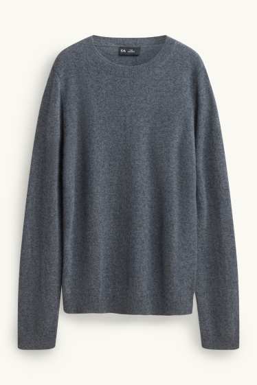 Femmes - Pull en cachemire - gris chiné