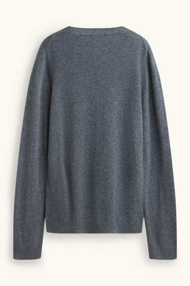 Femmes - Pull en cachemire - gris chiné