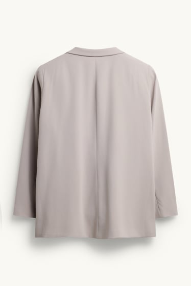 Dames - Lange blazer - regular fit - licht beige