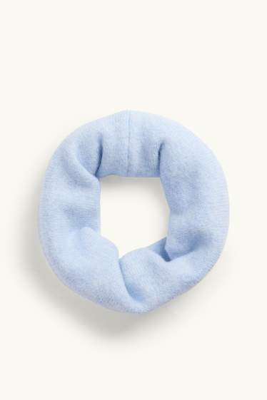 Kinder Mädchen - Strick-Loop-Schal - hellblau