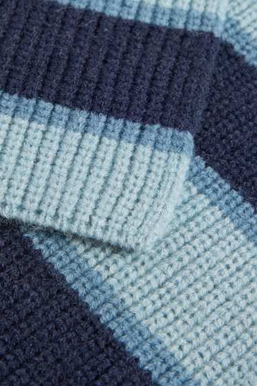 Bambini - Sciarpa in maglia - a righe - blu  / blu scuro