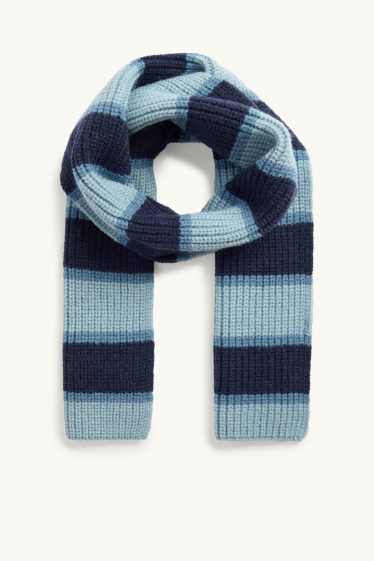 Bambini - Sciarpa in maglia - a righe - blu  / blu scuro