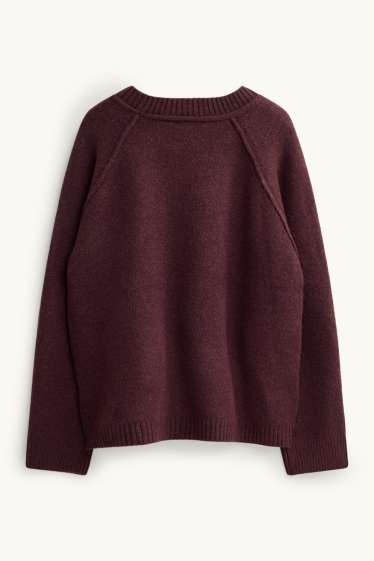 Damen - Pullover - bordeaux