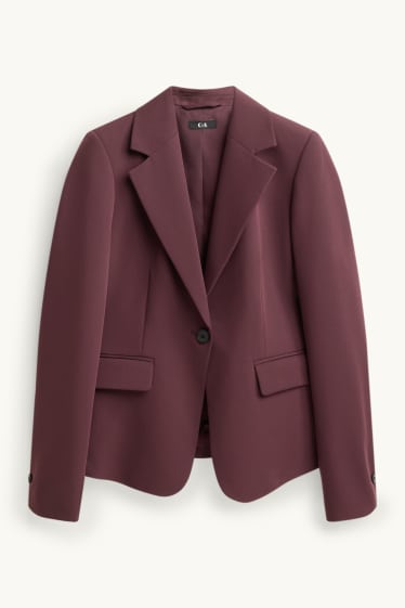 Femmes - Blazer de bureau - slim fit - bordeaux