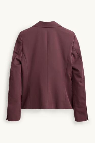 Femmes - Blazer de bureau - slim fit - bordeaux