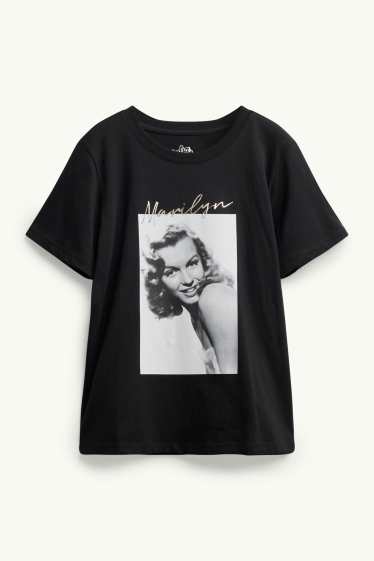 Women - T-shirt - black / white
