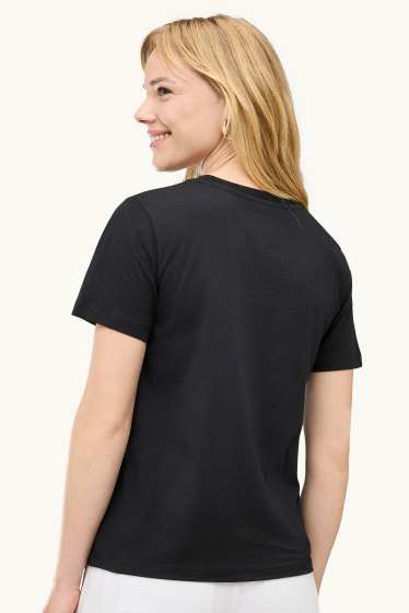 Women - T-shirt - black / white