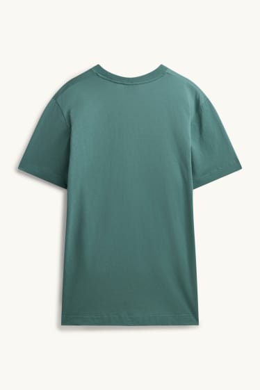 Hommes - T-shirt - regular fit - bleu pétrole