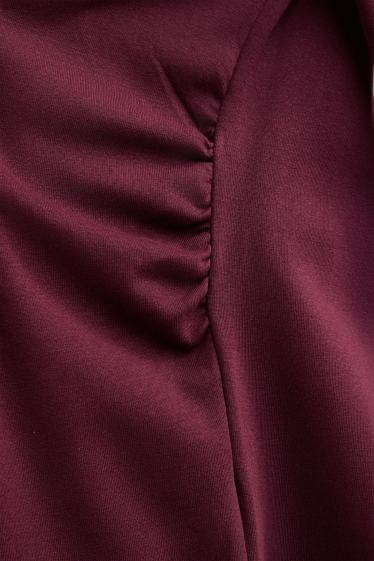 Damen - Langarmshirt - Slim Fit - bordeaux