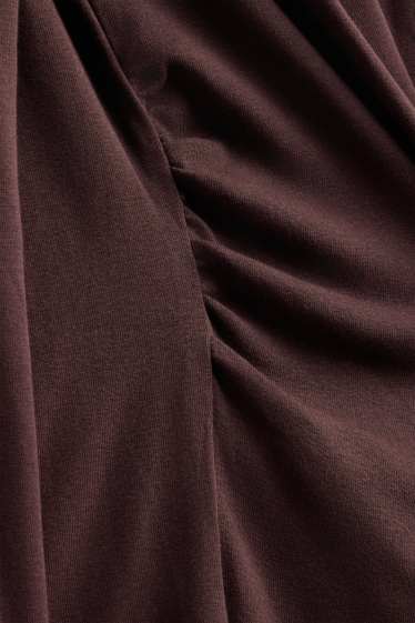 Damen - Langarmshirt - Slim Fit - dunkelbraun