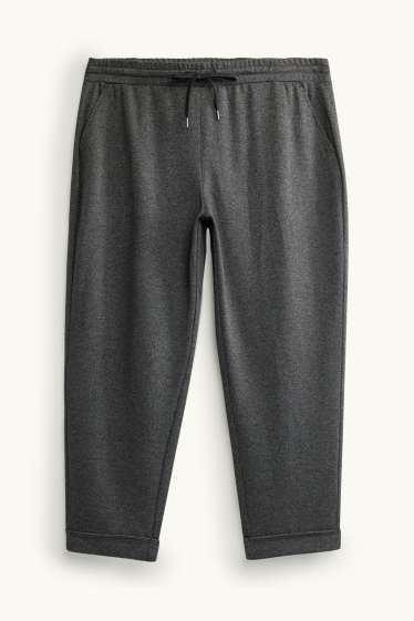 Donna - Pantaloni di jersey - vita media - tapered fit - grigio scuro