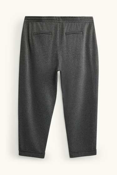 Donna - Pantaloni di jersey - vita media - tapered fit - grigio scuro