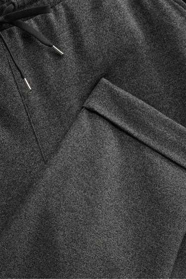 Donna - Pantaloni di jersey - vita media - tapered fit - grigio scuro