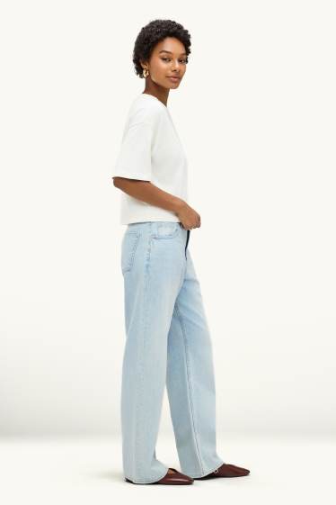 Dona - Baggy Jeans - mid waist - blau clar