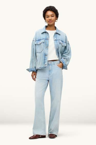 Dona - Baggy Jeans - mid waist - blau clar