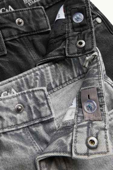 Kinder Jungen - Multipack 2er - Straight Jeans - jeansgrau