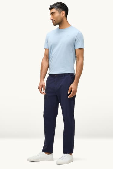 Hommes - Chino - tapered fit - bleu foncé