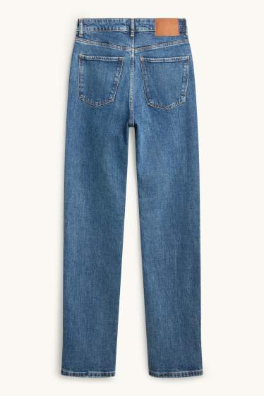 Damen - Straight Jeans - High Waist - jeansblau